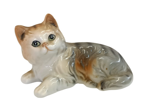 Gilde porzellan katze statue - porzellan,
