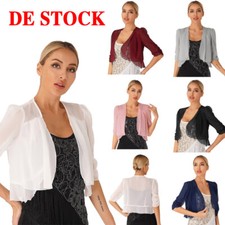 Damen chiffon cardigan bolero - chiffon,