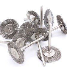 10x Edelstahl Drahtbürste