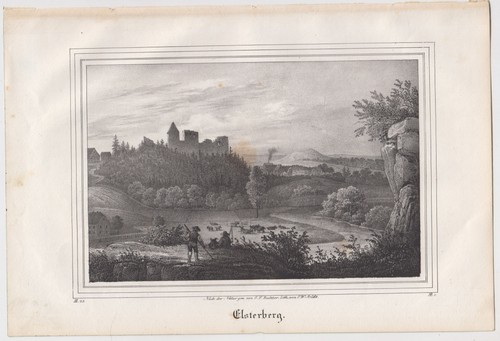 Lithografie elsterberg 1836 - elsterberg,,