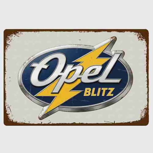 Blechschild opel blitz - opel,