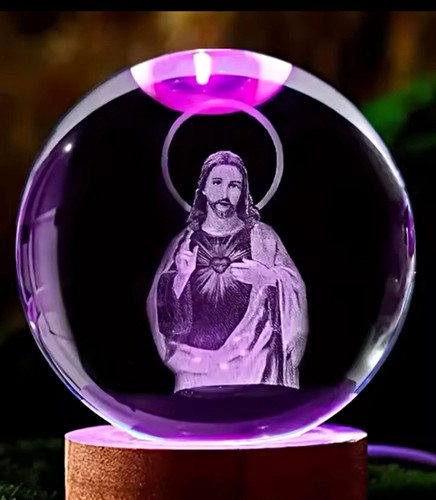 Led glaskugel lampe jesus - glaskugel,