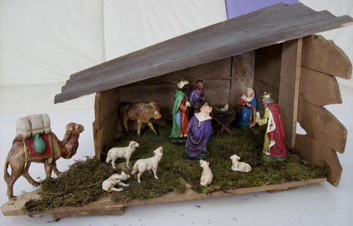 Alte weihnachtskrippe - alte,