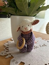 ? Käthe Kruse Kuscheltier Stofftier Rasselt Schaf Lamm Vintage Frottee Holzring