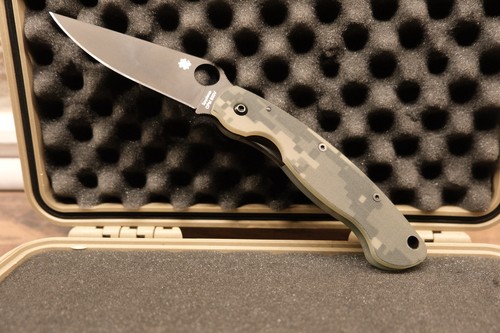 Spyderco military camo g10 - military, 2