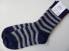 Hirsch-Natur Ringelsocken Wandersocke grau Bio Wolle 100% Schurwolle kbT Socken