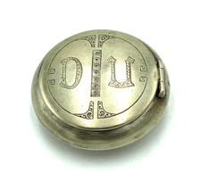 antik Pillendose versilbert