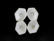 Top Preis vintage Manschettenknoepfe Perlmutt 585 Gelb Gold 14 Karat deta