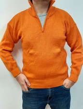 Warmer Pullover Militär Modell Alpinweiß Größe XL Erwachsene Orange Wolle Winter
