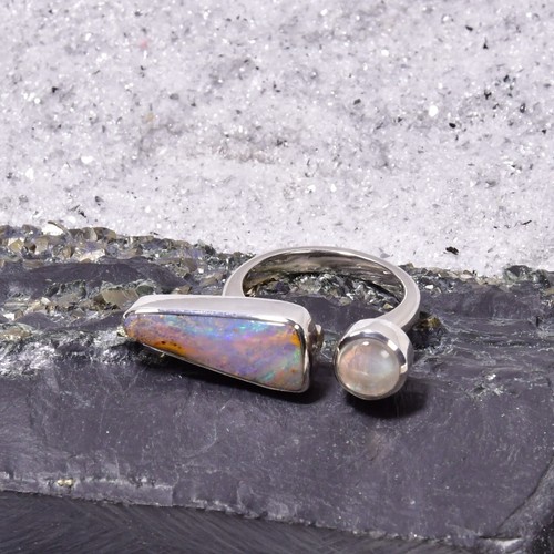 Boulder opal ring - boulder,