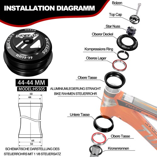 Mtb bike 44 50 6mm - bike, 34/44/55/56/44-50.6mm