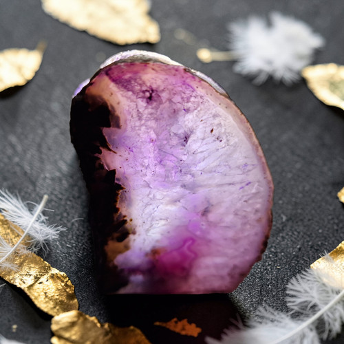 Achat-Geode-Teelichthalter