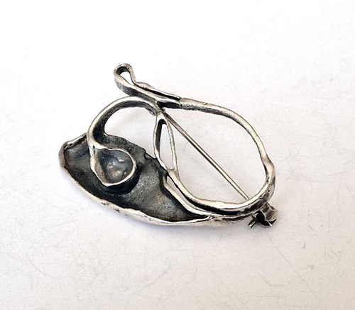 Stilvolle brosche 925er silber - stilvolle,
