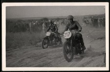 Fotografie Motorrad Moto Cross Rennen, Motorrad AWO GS mit Startnummer 217 im R 