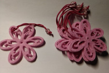 Deko-Filzblumen 8 cm rosa ,mit