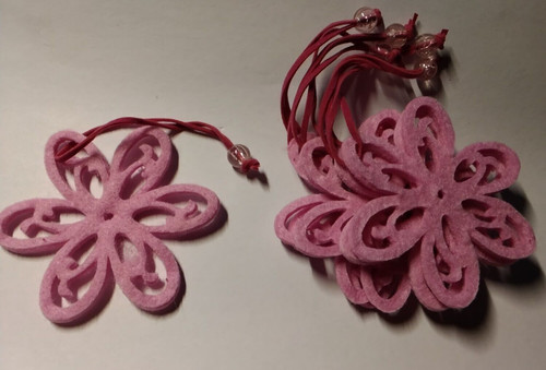 Deko filzblumen rosa - deko-filzblumen, cm