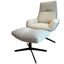 Bielefelder Werkstätten Sessel Daron Bezug Korpus Leder Normandie Torf 