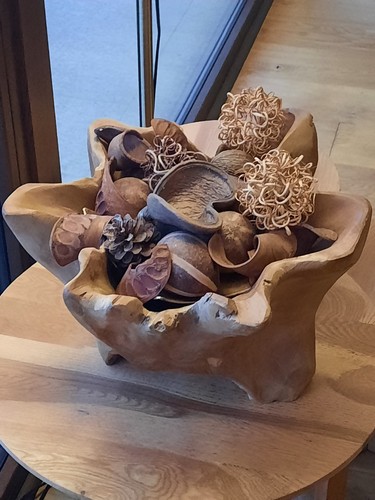 Große holz dekoschale aus - holz,