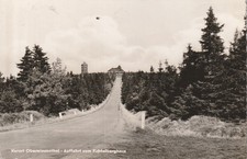 Oberwiesenthal, Auffahrt zum Fichtelberghaus,1963
