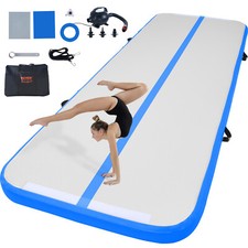 VEVOR 300cm Aufblasbare Training Tumbling Gymnastik Gym Matte Blau
