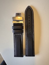 Union Glashütte Textilarmband 21/20mm mit Faltschließe D610002298+D64000065 NEU