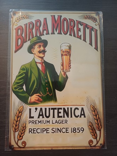 Blechschild birra moretti - blechschild,