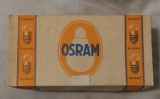 Original Osram Kiste mit alte Kleinröhren Glühbirnen Lampe Glühlampen 110-130 V