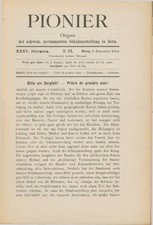 Pioner. Organ der schweiz. permanenten Schulausstellung in Bern, 1914/11, Dezemb