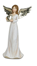 Engelfigut "Klassik" mit Herz H. 30cm creme gold Formano