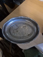 Jagdmotiv Teller, Blech Metall