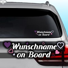 Aufkleber Wunschname on Board