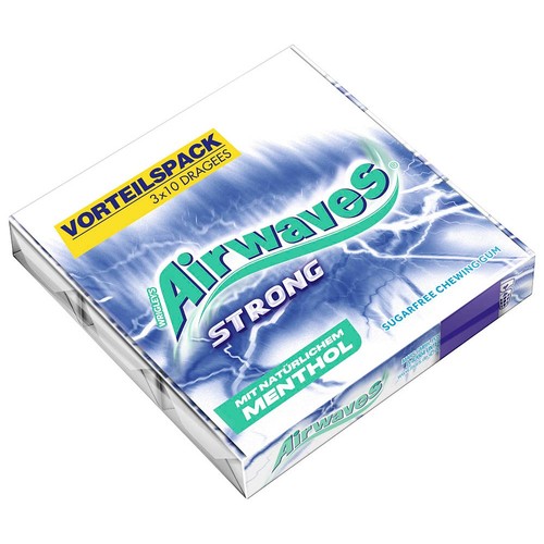 Airwaves strong kaugummis - kaugummis, 3x