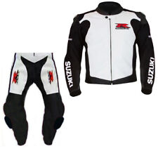 SUZUKI GSXR Biker Ledranzug Herren Biker Lederkombi Motorrad Leder Jacke Hose CE