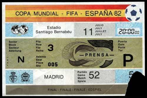 Ticket 1982 italien - ticket, vs