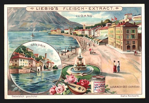 Sammelbild liebig lugano und - sammelbild,