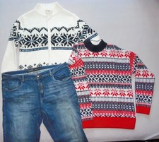2 EDC Norweger Pullover Strickjacke + Jeans Gr.44/46/XL Bekleidungs Paket Maße 
