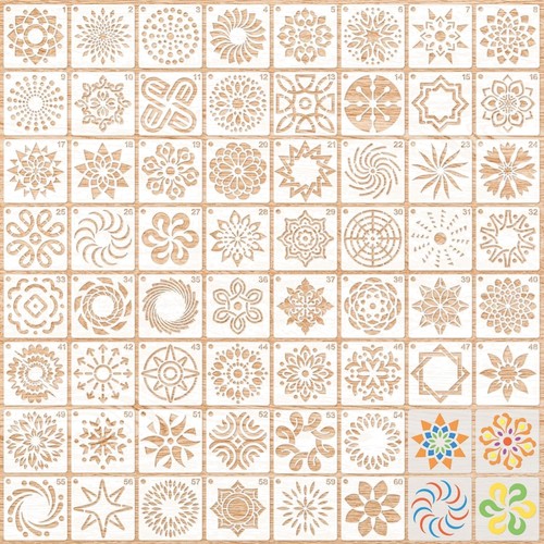 Mandala schablonen set - schablonen,