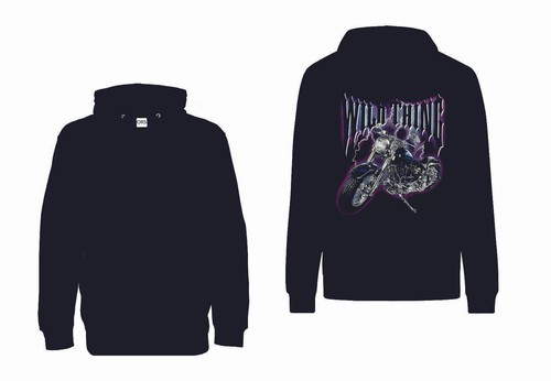 Sweatshirtjacke schwarz biker - schwarz,