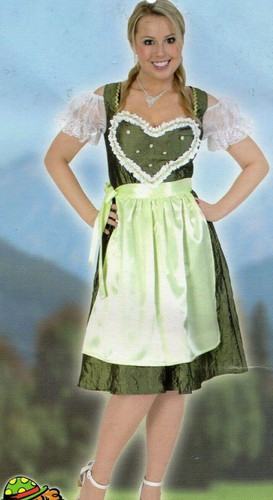 Dirndl kleid herzi grün - kleid,