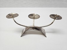 KERZENSTÄNDER - WMF - VERSILBERT - LEUCHTER DREIARMIG - 1950/60 - BAUHAUS STIL