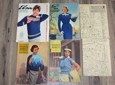 4x Zeitschrift Beyers Handarbeit 2x Schnittmuster 1953 1954 1960 Elsa Schwabe