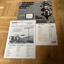 Münch Mammut Motorrad Prospekt von 1974 + Preisliste und Serviceblatt