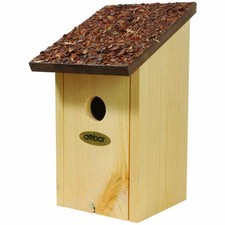 Dobar Nistkasten mit Rindendach Nisthöhle Nisthilfe für Wildvögel Unterschlupf 