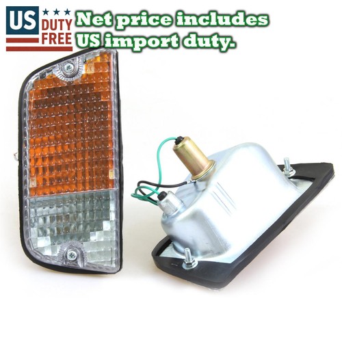 Amber signal lights pair - amber,