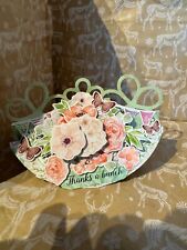 Eine atemberaubende handgefertigte Rocker Grußkarte mit einem Blumenstrauß und Schmetterlingen