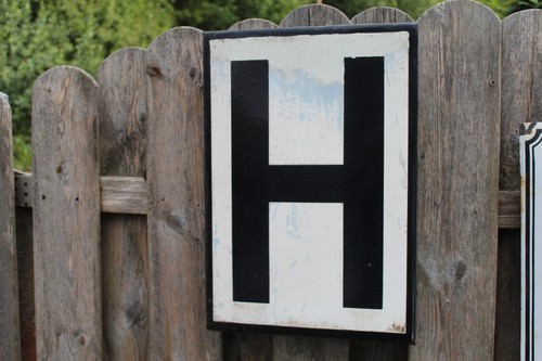 Halte schild emailleschild - halte,