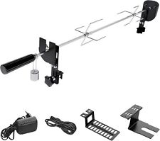 Elektrischer Drehspieß Grillspieß Set mit 2 Fleischnadeln, Motor, USB Leitung DE
