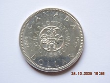 Kanada, 1964, 1 Dollar Elizabeth Quebeck, 800 Silber 23,46 gr.