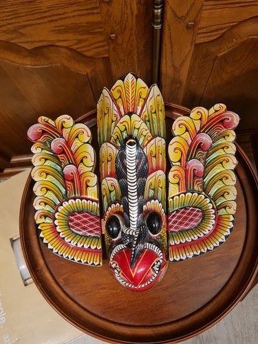 Holzskulptur holzmaske ceylon - holzmaske,