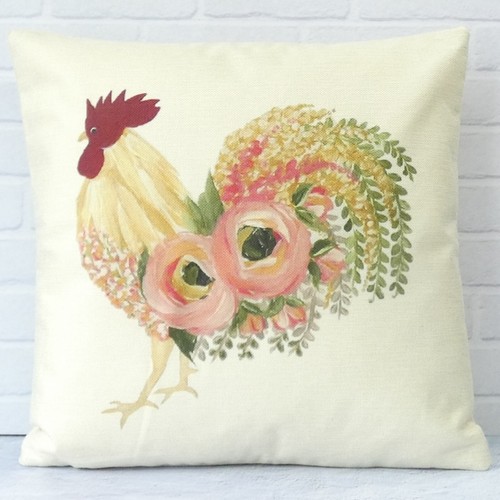 Blumen huhn kissenbezug - huhn,